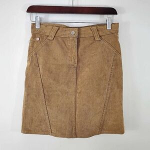 Versace Velour Brown Tan Skirt Y2K
